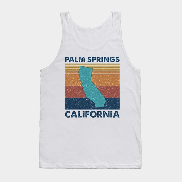 Palm Springs California Retro Vintage Clothing Men Women Custom T-Shirts Unique Graphic Tank Top by lorijaquelyn